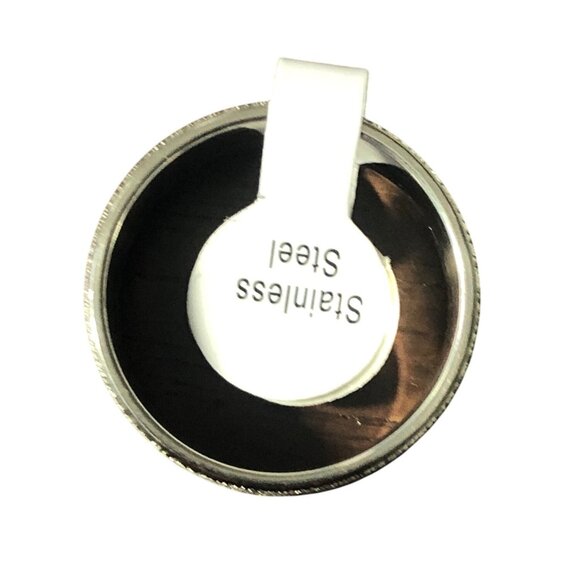 Matte Sliver Stainless Steel Ring Unisex With Subtle Glitter Finish Comfortable - Picture 6 of 6